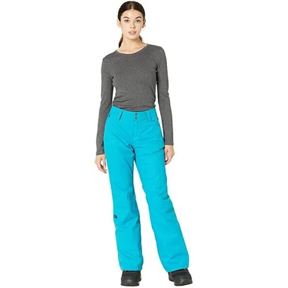The North Face Women's Sally Ski Snowboard Pants Enamel Blue Large Short NWT - Picture 1 of 6